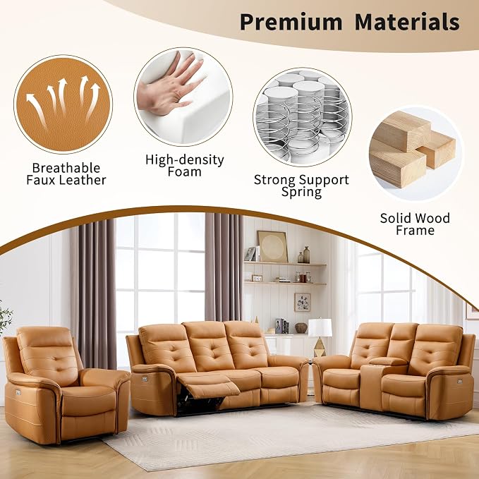 ANJ 3-Piece Power Recliner Sofa Set - Image 7