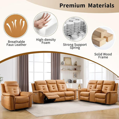 ANJ 3-Piece Power Recliner Sofa Set - Image 7