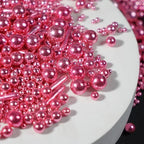 Rose Gold Pearl Rods Sprinkles, Baking Sprinkles for Cake Decorating, Mix Size Sugar Candy For Donut, Cupcake Topper, New Year, Holiday, Wedding Party Supplies, 150g/5.29oz