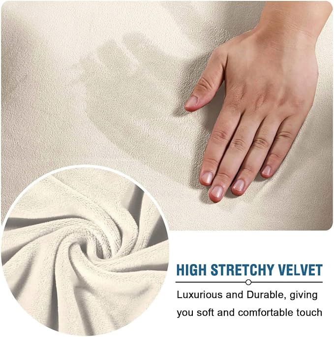 H.VERSAILTEX Rich Velvet Stretch 2 Piece Cover Chair Slipcover Sofa Cover - Image 5