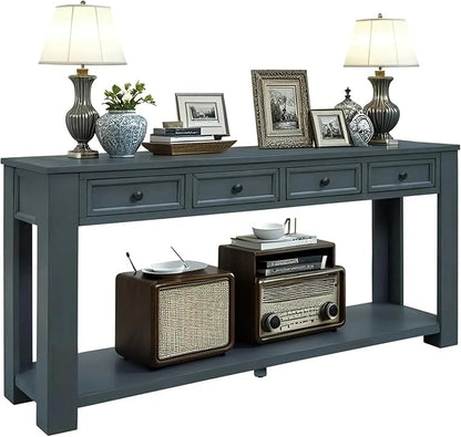 LKTART Solid Wood Console Table, Long Sofa Table Entryway Table by LKTART
