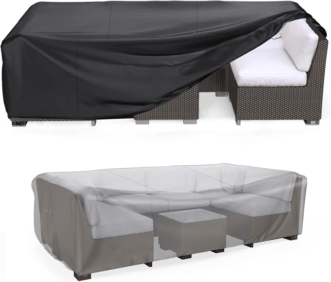 Mrrihand Patio Furniture Set Cover Waterproof, Outdoor Sectional Sofa Set Cover by Mrrihand