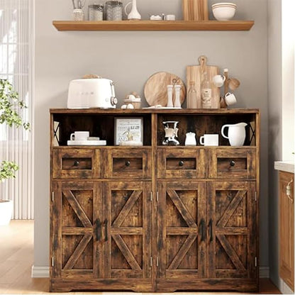FiveWillowise Rustic Brown Farmhouse Storage Cabinet - Image 4