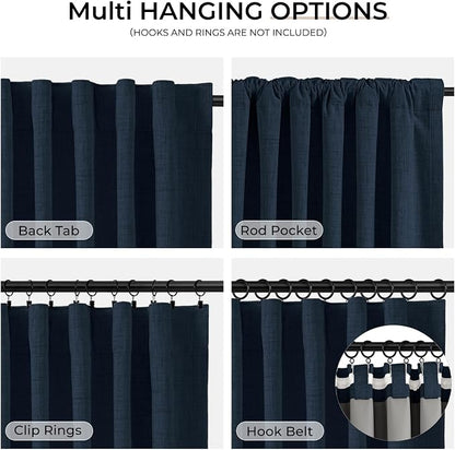 INOVADAY 100% Blackout Linen Curtains - Image 3