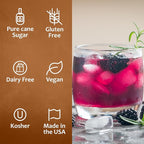 Syruvia Blackberry Syrup - 25.4 fl oz. Kosher and Gluten-Free. Ideal for Enhancing Drinks, Sodas, Shakes, Desserts, and More.