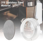 51mm Espresso Dosing Funnel and Puck Screen, Magnetic Espresso Coffee Dosing Ring, Reusable 1.7mm Thickness Espresso Puck Screen 316 Stainless Steel Fits 51mm Portafilter
