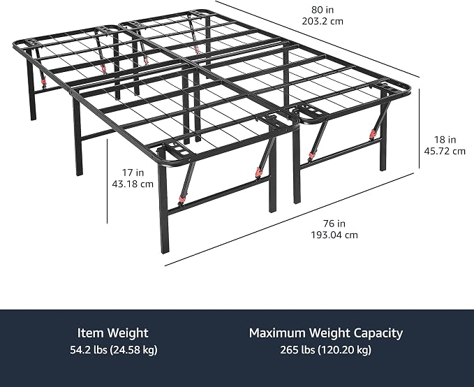 Amazon Basics Foldable Metal Platform Bed Frame - Image 3
