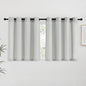 NICETOWN Gray Linen Kitchen Curtains 36 inch Length, Decorative Thick Flax by NICETOWN