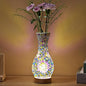 Turkish Mosaic Table Lamp, Moroccan Style Colorful Handmade Glass Vase by JAITAIK