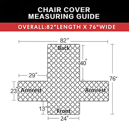 Easy-Going Reversible Couch Cover, Small Chair, Light Gray/Light Gray | Machine - Image 6