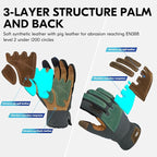 Vgo... 1-Pair Gardening Gloves Men, Safety Work Gloves, Puncture-proof, Thornproof, Touchscreen (SL7475)