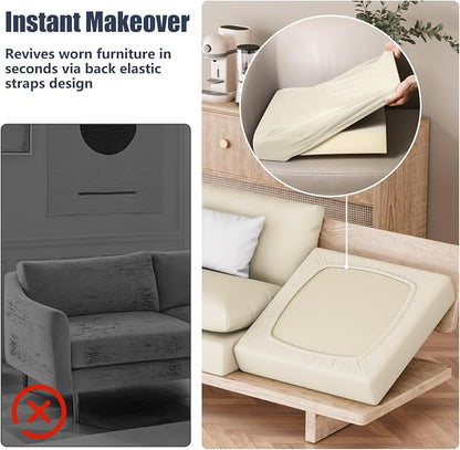 8Pcs Outdoor Cushion Covers, Stretch Patio Furniture Couch Chair Slipcovers | - Image 5