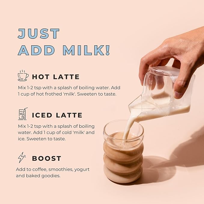 Blume Superfood Latte Nut Nog - Nut and Dairy Free Egg Nog Latte - Vegan, Organic & Gluten Free - 21 Servings100g
