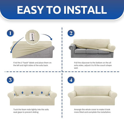 Stretch Chair Sofa Slipcover, Single Couch Cover, Pet Friendly Furniture - Image 4