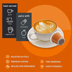 WOKEN COFFEE Compostable Nespresso Pods - Arabica Medium Roast Italian Espresso Coffee Capsules Compatible With Nespresso Coffee Machine (60 Pod Count, 6 Boxes)