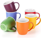 LIFVER 19 oz Large Coffee Mugs Set of 6, Valentines Day Gifts for him her, Assorted Colored Mugs with Handle, Matte Ceramic Large Cups for Coffee Tea Cocoa, Housewarming Decor Gift