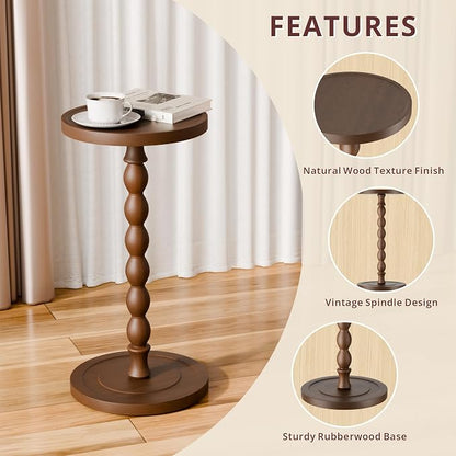 Small Side Table, Rubberwood‌ Drink Table - Image 5