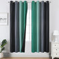 Black and Green Ombre Blackout Curtains 72 Inches Long | Gradient Color Curtains by ESTELARTEXTILER