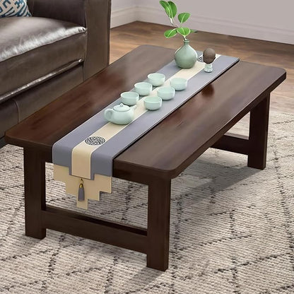 Japanese Floor Sitting Table, Folding Wood Tea Table Chabudai Japanese Coffee - Image 5