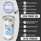 20 oz Tumbler Coffee Tavel Tumblers Bulk with Lid Stainless Steel Double Wall Vacuum Insulated Mug Powder Coated Cups fit Car Cupholder for Hot and Cold - White, 12Pack
