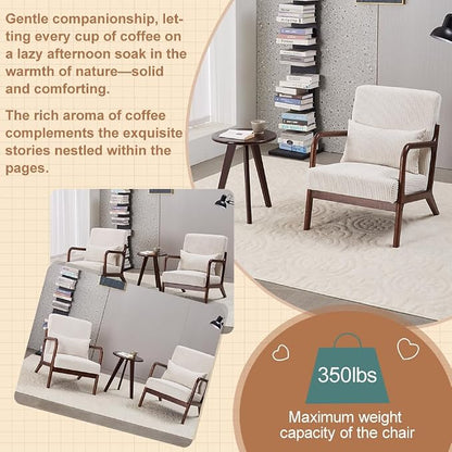 Mid-Century Modern Accent Chair & Coffee Table Set - Image 4