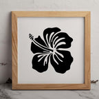 MAGJUCHE Hibiscus Stencil 6 Inches, Reusable Spring Flower Stencil for Painting DIY Crafts Decor