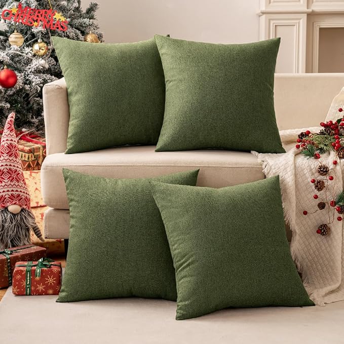 MIULEE Pack of 2 Decorative Outdoor Solid Waterproof Throw Pillow Covers Faux - Image 9