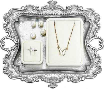 Funly mee 8 x 7 inches Antique Trinket Dish Vintage Jewelry Tray, Ring Holder by Funly+mee