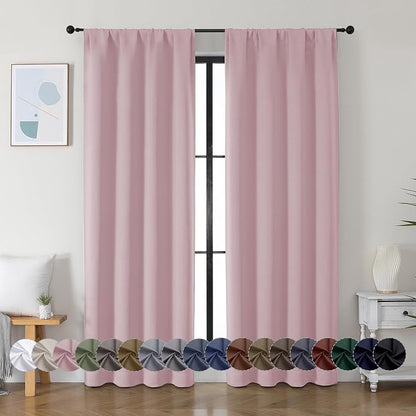 Simplebrand Ava Blush Blackout Curtains by Simplebrand