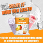 Fusion Select 2.2lb Tea Powder Mango Flavored-3-in-1 Drink Powder with Cream & Sugar - Instant Pre-Mixed Beverage for Hot or Cold Blends or Yummy Frappes (Mango)