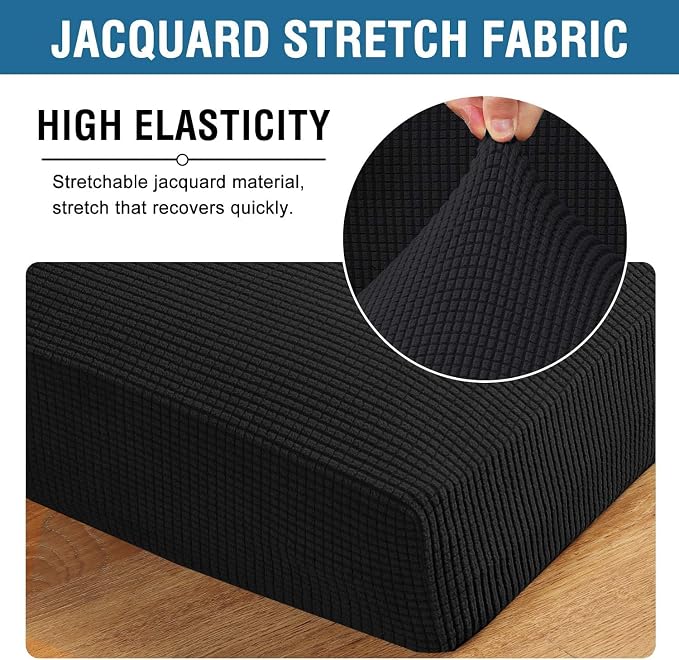 H.VERSAILTEX Super Stretch Individual Seat Cushion Covers Sofa Covers Couch - Image 4