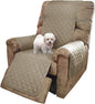 U-NICE HOME Reversible 23''Recliner Small Chair Cover, Khaki/Light Grey | by U-NICEHOME