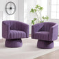 Swivel Accent Barrel Chair Set of 2, Cute Comfy Small Round 360° Arm Chair by YUUIJOAA