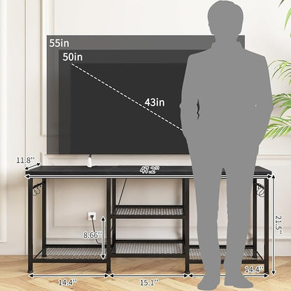YGEOMER TV Stand for Tvs Up to 55 Inch, Entertainment Center - Image 2