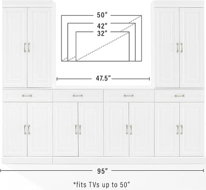 Crosley Furniture Stanton 3-Piece Traditional Sideboard Buffet Cabinet and - Image 9