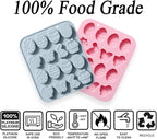 Easter Silicone Candy Molds, 16 Cavity Mini Bunny Egg Butterfly Chick Chocolate Molds Design, Baking Molds for Making Jellies, Soft Candy, Ice Cubes, Wax Melts, Soaps, Resin etc Cake Decor Set of 2