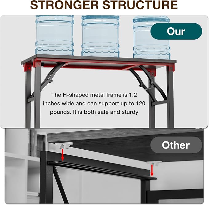 TEMI Small Computer Desk Folding Table - Image 9