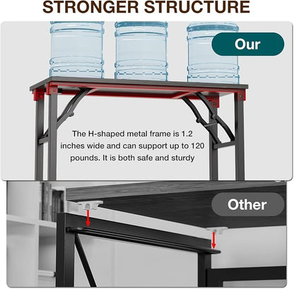 TEMI Small Computer Desk Folding Table - Image 9