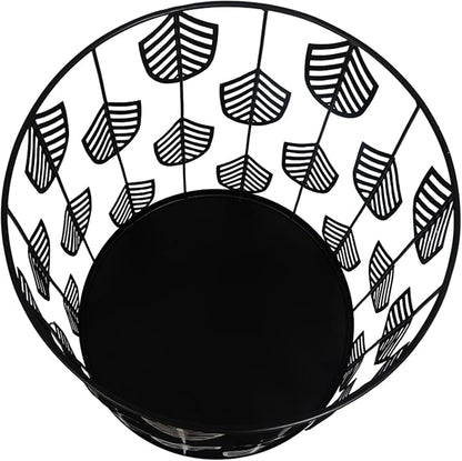 Homebeez Nesting End Tables Set of 2, Round Black Side Table - Image 7