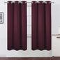 Burgundy Red Blackout Curtains/42 x 72 Inch/Set of 2 Panels Room Darkening by Lemomo