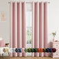 MIULEE Blackout Curtains for Bedroom 2 Panels 50 x 84 Inch Long Pink | Thermal by MIULEE