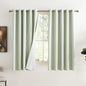 NICETOWN Sage Green Kitchen Linen Completely Shaded Draperies, 2 Pieces by NICETOWN