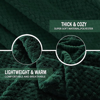 Exclusivo Mezcla Soft Waffle Fleece Bed Blanket Twin XL Size, Cozy Fluffy Design - Image 7