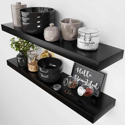 BAOBAB WORKSHOP Solid Wood Floating Shelves by BAOBABWORKSHOP
