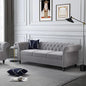 Mid-Century 3 Seater Sofa, Velvet Couch by YUCHIATHSoulFurniture