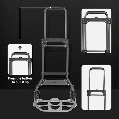 Leeyoung Folding Hand Truck and Dolly, 264 Lb Capacity Heavy-Duty Luggage - Image 7