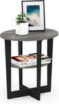Furinno JAYA Side Table, 2-Tier Round Modern End Table by Furinno-FitsYourSpaceFitsYourBudget
