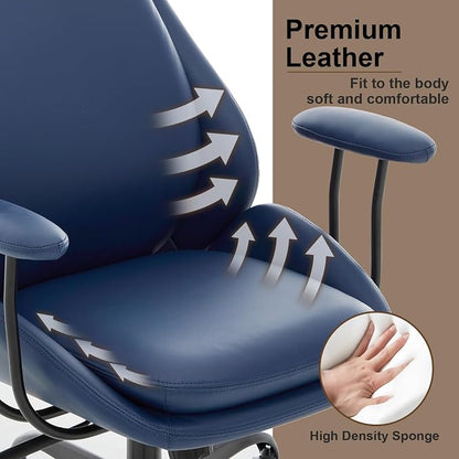 E-Motie Office Chair, Leather Desk Chair - Image 8