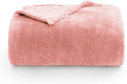 BEDELITE Fleece Blanket Soft Plush Queen Size Bed Blanket Pink 90"x90" | Ultra - Image 9