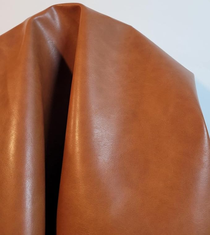 NAT Leathers™ | Golden Tan Soft Faux Vegan PU Leather by The Yard Synthetic - Image 5